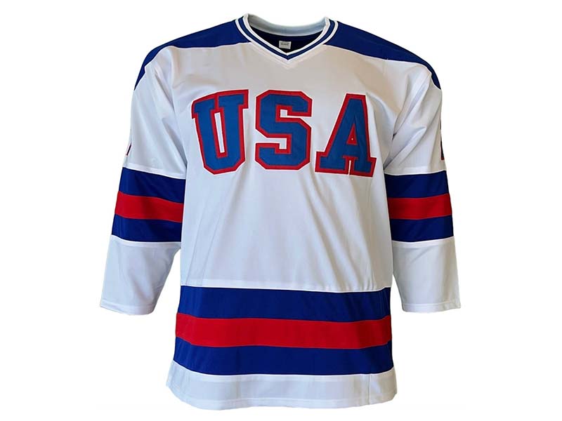 Mike Eruzione Autographed Team USA Olympic Jersey White (JSA)