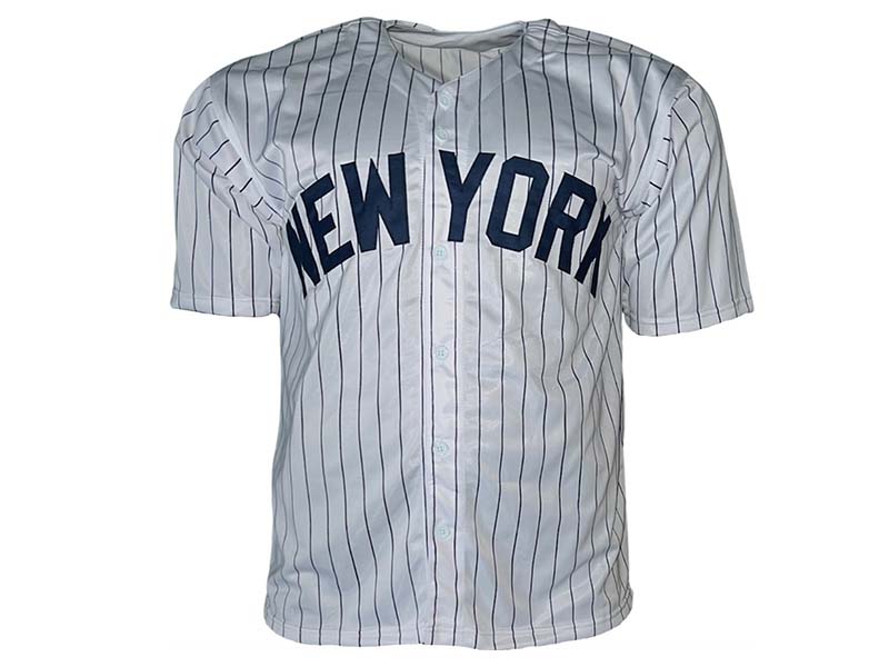Rachel Balkovec Autographed New York Pinstripe Jersey Beckett