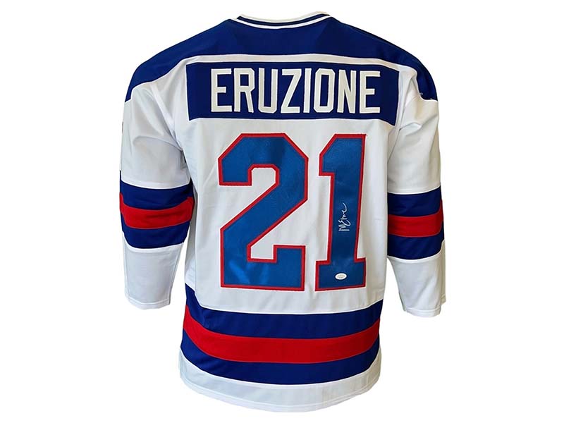 Mike Eruzione Autographed Team USA Olympic Jersey White (JSA)