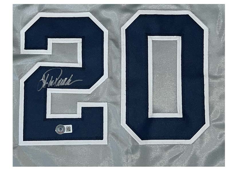 Jorge Posada Autographed New York Gray Jersey Beckett