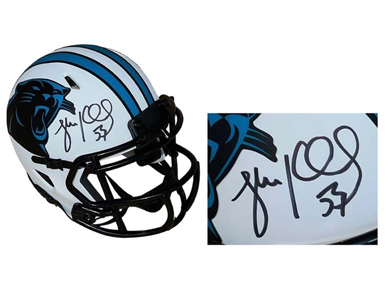 Luke Kuechly Signed Carolina Panthers Lunar Mini Football Helmet Beckett