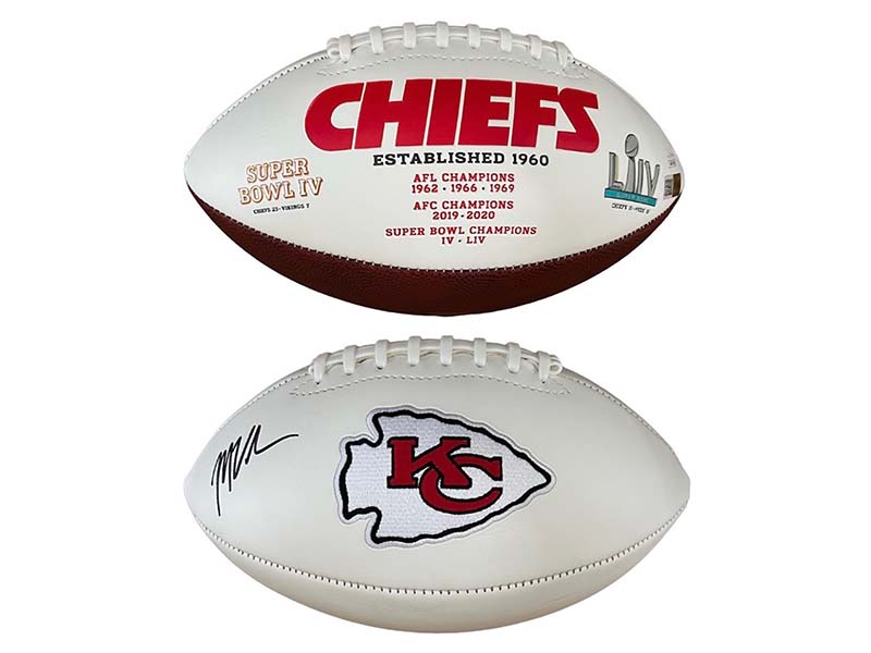 Marquez Valdes-Scantling Signed Kansas City Chiefs Super Bowl Logo NFL Football JSA