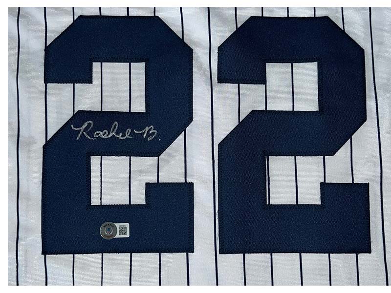 Rachel Balkovec Autographed New York Pinstripe Jersey Beckett