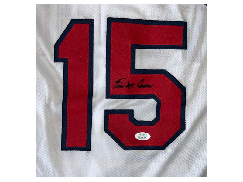 Tim McCarver Autographed Signed St Louis White Baseball Jersey (JSA)