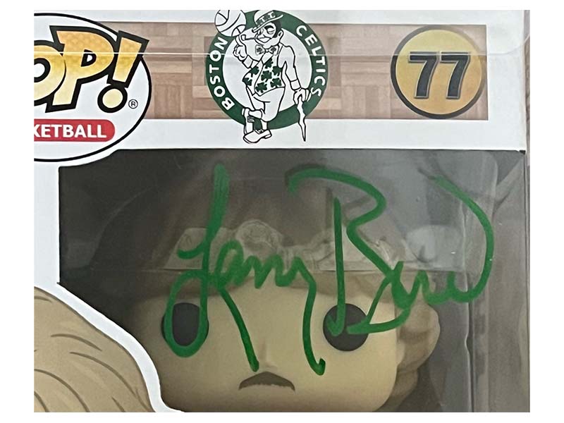 Larry Bird Autographed Boston Celtics NBA Funko POP Vinyl Figure (JSA)