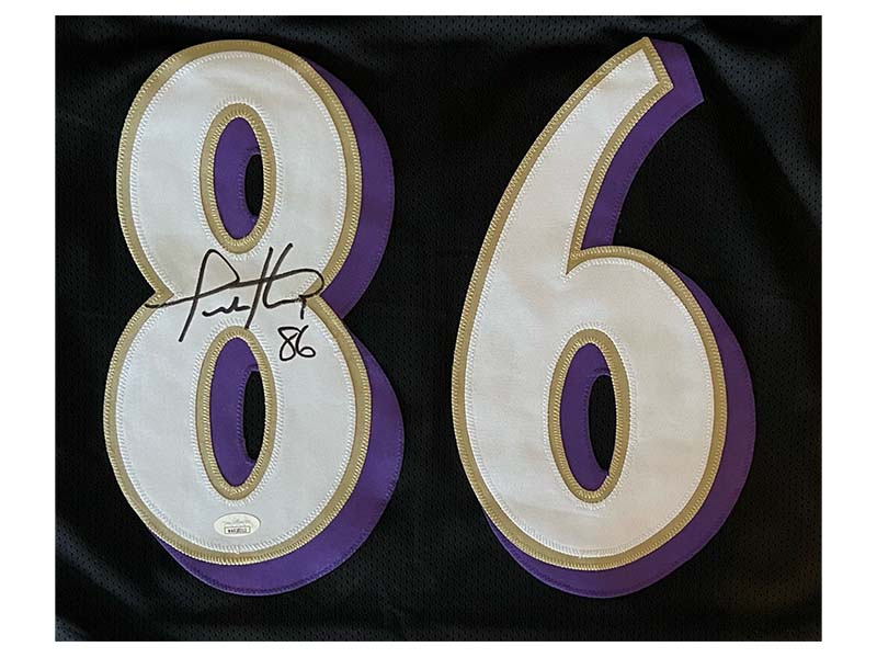 Todd Heap Autographed Signed Baltimore Black Football Jersey (JSA)