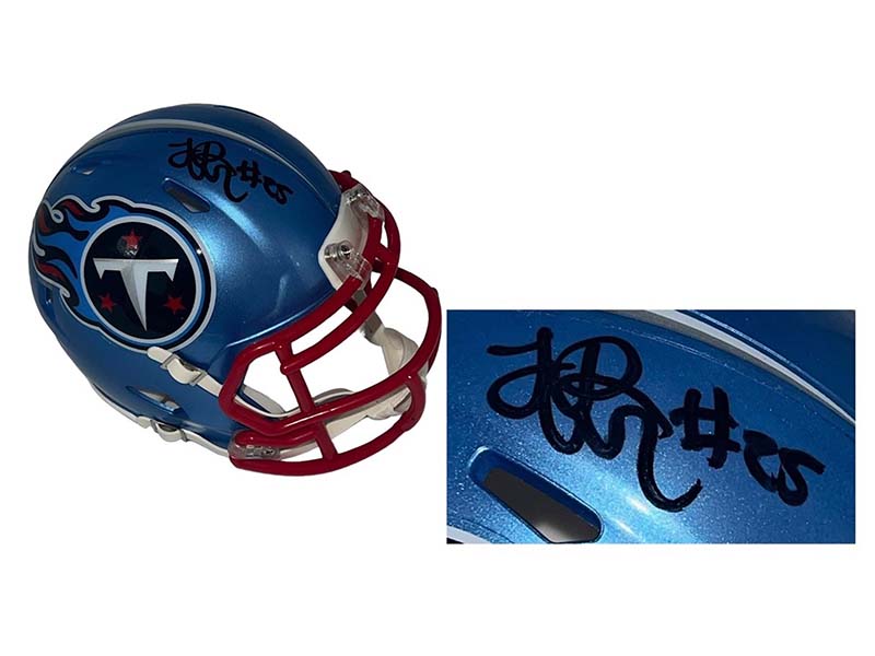 Lendale White Autographed Signed Tennessee Titans Flash Speed Mini Football Helmet (JSA)