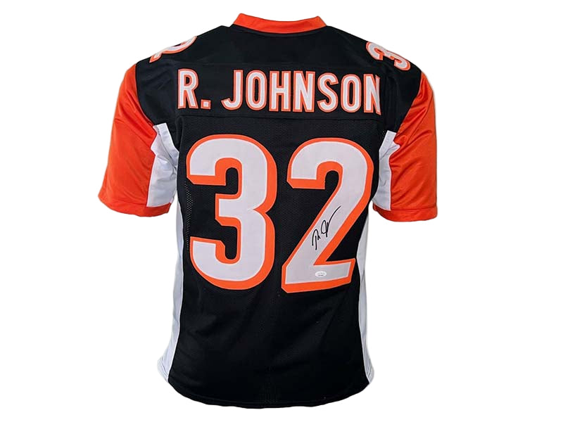 Rudi Johnson Autographed Cincinnati  Black Football Jersey (JSA)