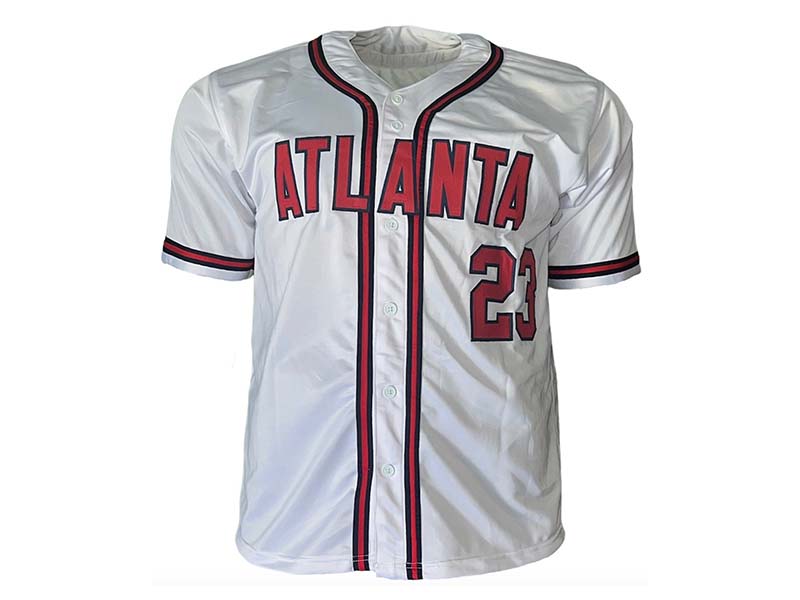 David Justice Autographed Signed Atlanta White Baseball Jersey (JSA)