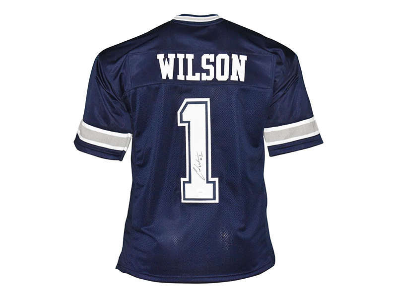 Cedrick Wilson Jr. Autographed Dallas Blue Jersey (JSA)