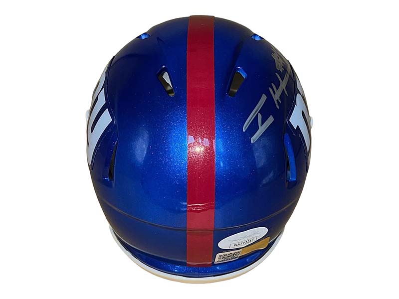 Isaiah Hodgins Signed New York Giants Speed Mini Football Helmet Beckett