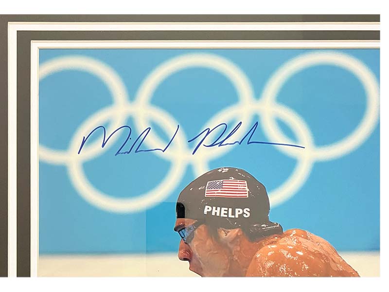 Michael Phelps Autographed USA Olympics Swimming 16x20 Framed Photo (JSA)