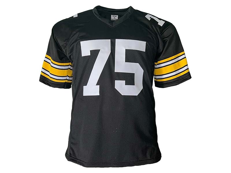 Charles Greene (Mean Joe Greene) Pittsburgh Signed Football Jersey 87 HOF Ins JSA