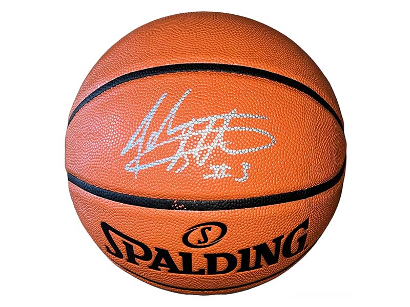 John Starks Autographed Silver Series Spalding NBA Basketball￼ JSA