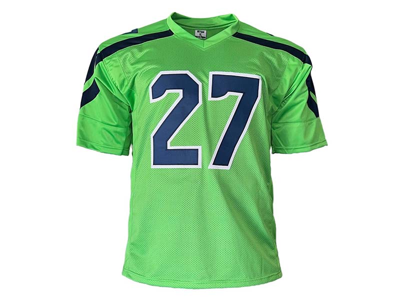 Tariq Woolen Autographed Seattle Neon Football Jersey JSA