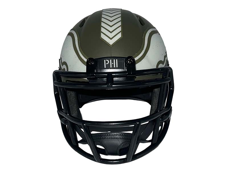 Ron Jaworski Singed Salute To Service Philadelphia Eagles Mini Helmet Beckett