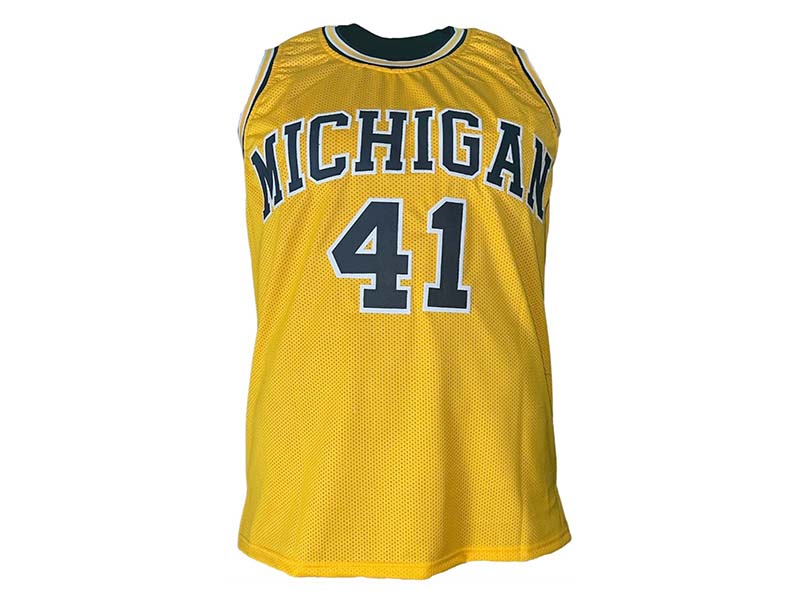 Glen Rice Autographed Signed Michigan College Yellow Basketball Jersey (JSA)