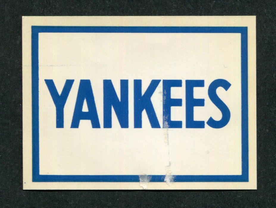 New York Yankees 1961 Fleer Major League Baseball Licensed Team Decal Card