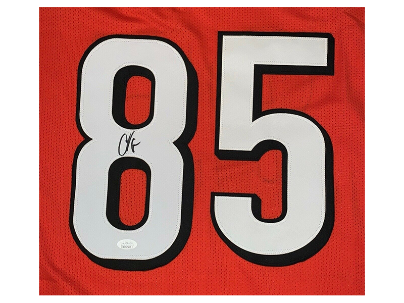 Chad Johnson Autographed Cincinnati Pro Orange Football Jersey (JSA)