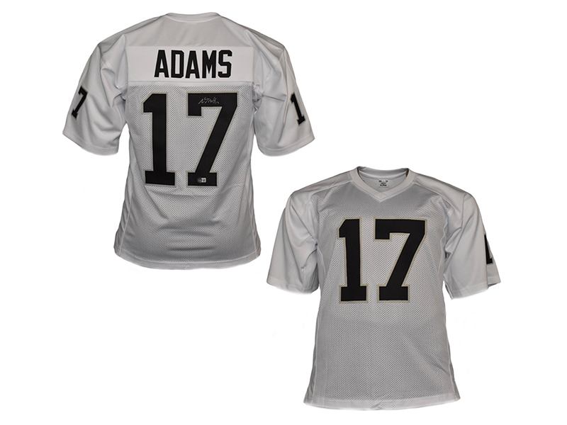 Davante Adams Autographed Oakland White Football Jersey (Beckett)