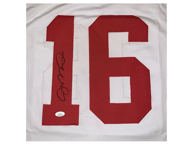 Joe Montana Autographed Pro Style Football Jersey White (JSA)