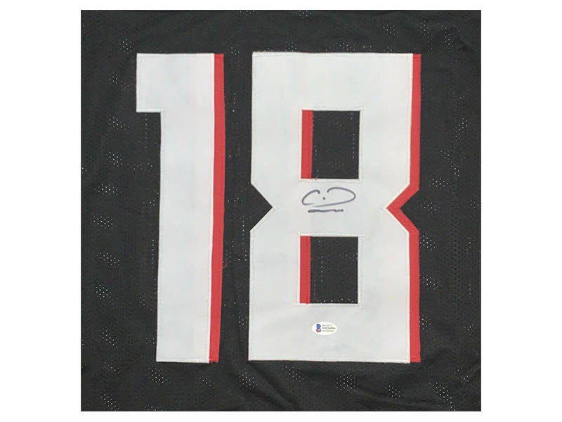 Calvin Ridley Autographed Atlanta Pro Style Black Football Jersey (Beckett)