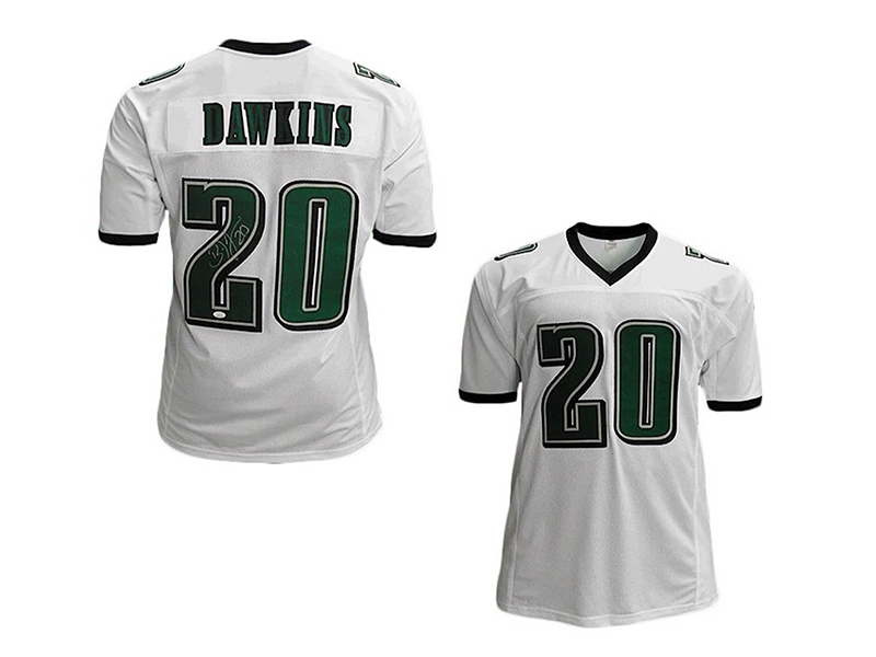 Brian Dawkins Autographed Philadelphia White Football Jersey (Beckett)