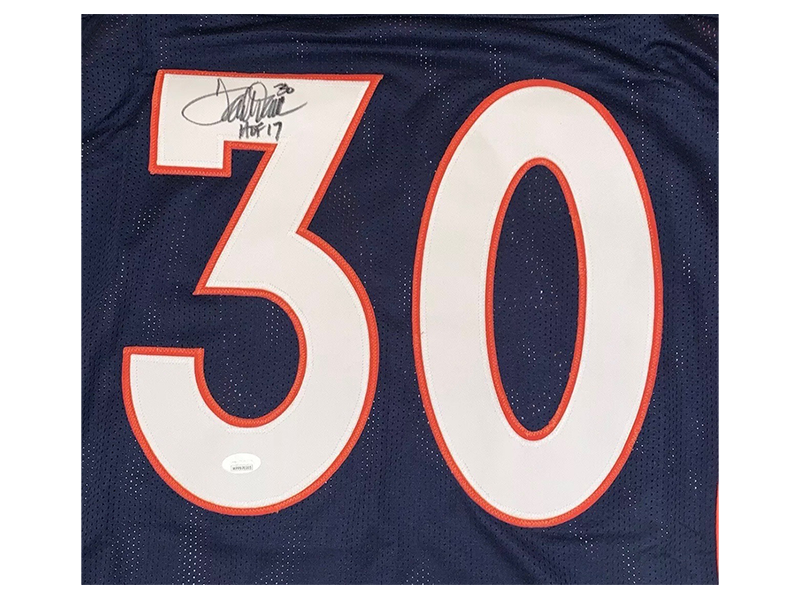 Terrell Davis Autographe HOF 17 Inscription Denver Pro Blue Football Jersey(JSA)