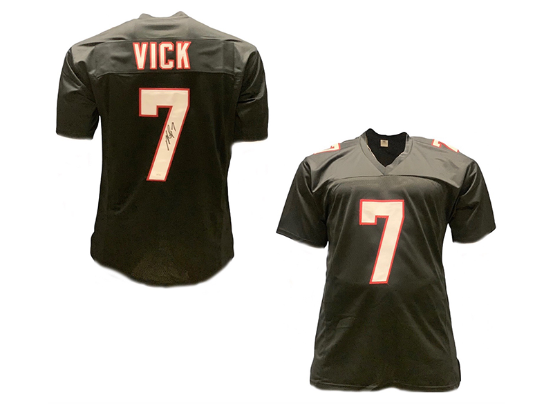 Michael Vick Autographed Atlanta Pro Style Black Football Jersey (JSA)