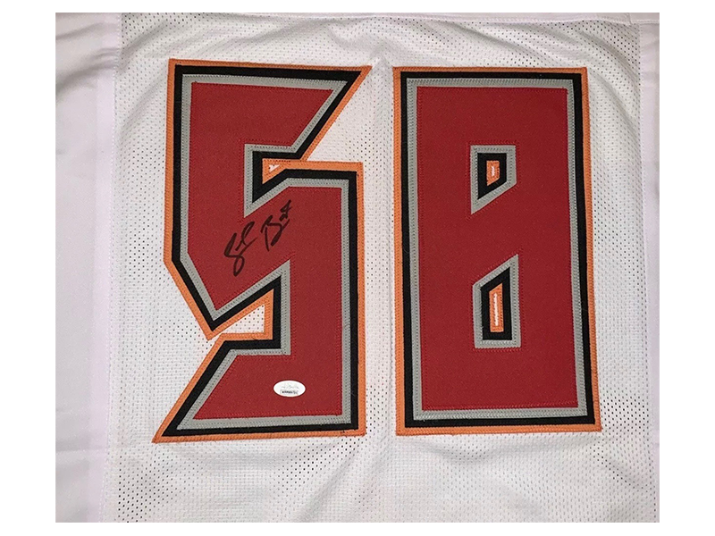 Shaquil Barrett Autographed Tampa Bay White Football Jersey (JSA)