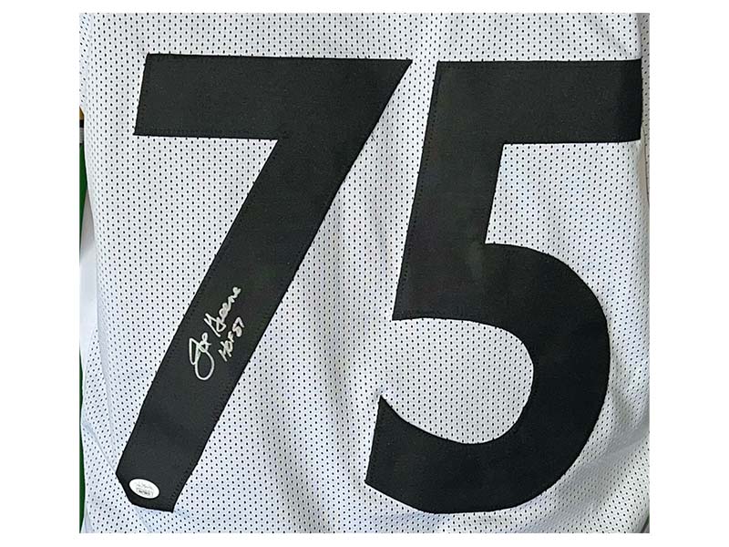 Charles Greene (Mean Joe Greene) Pittsburgh Signned Football Jersey 87 HOF Inscription JSA