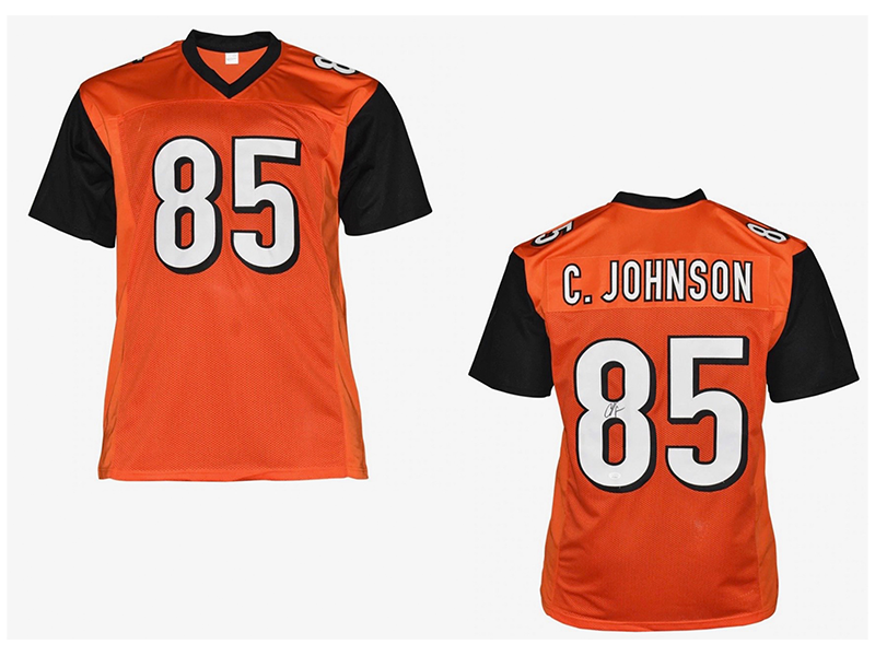 Chad Johnson Autographed Cincinnati Pro Orange Football Jersey (JSA)