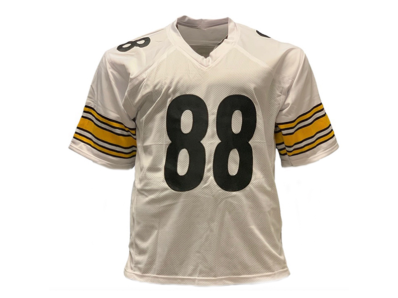 Pat Freiermuth Autographed Pittsburgh  White Football Jersey (Beckett)