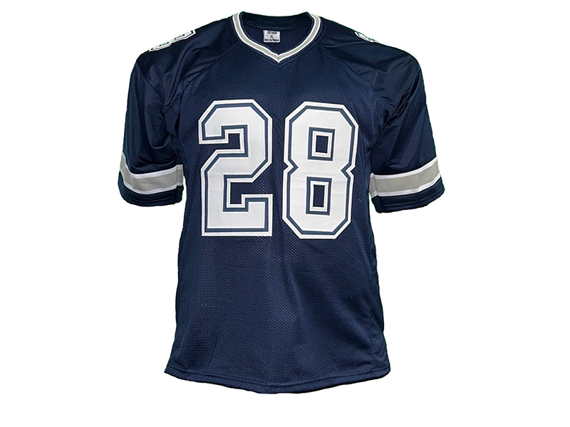 Darren Woodson Autographed Pro Style Blue Dallas Football Jersey JSA