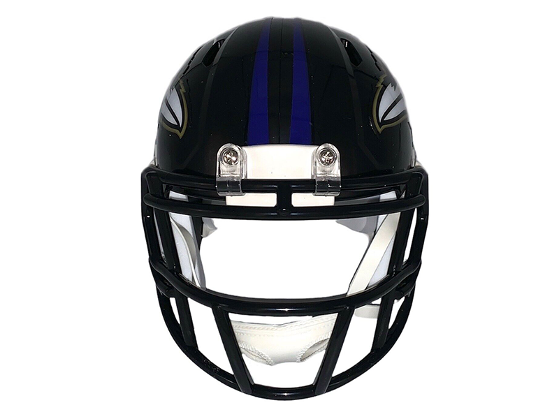 Ray Lewis Autographed Baltimore Ravens Speed Mini Football Helmet (JSA)