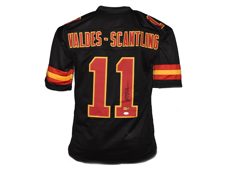 Marquez Valdes-Scantling Autographed Kansas City Black Football Jersey JSA