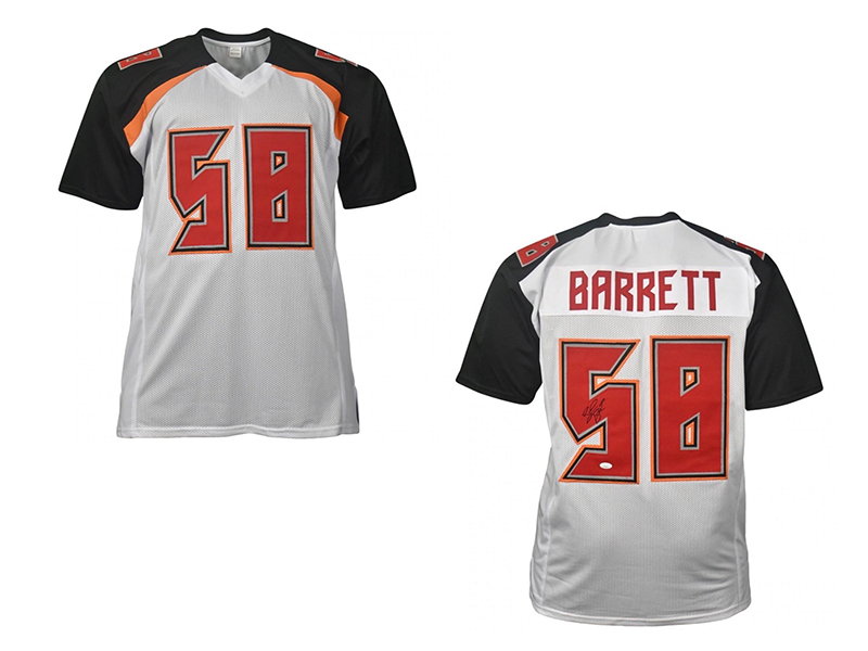 Shaquil Barrett Autographed Tampa Bay White Football Jersey (JSA)