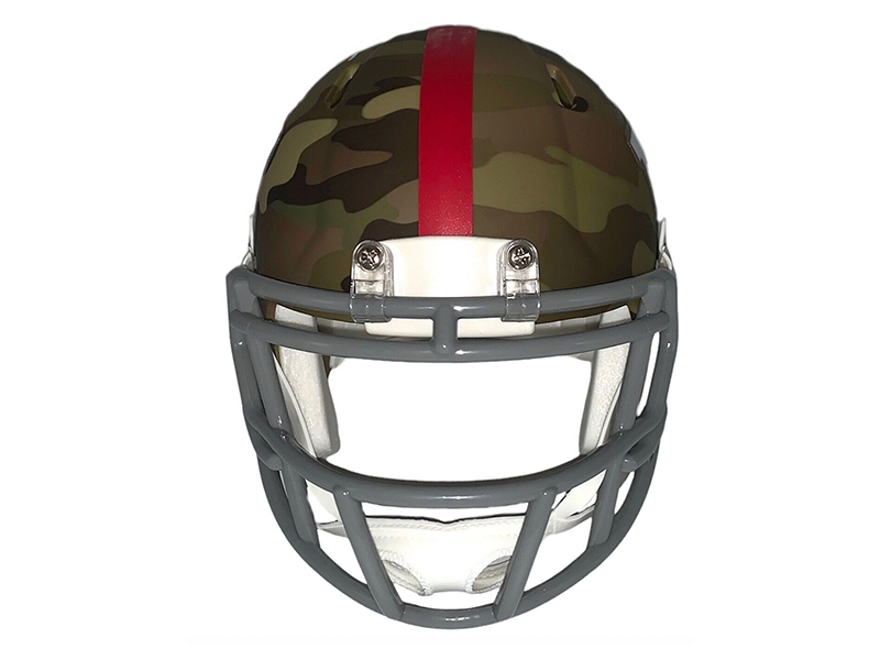 Lawrence Taylor Autographed New York Giants Camo Speed Mini Football Helmet (JSA)