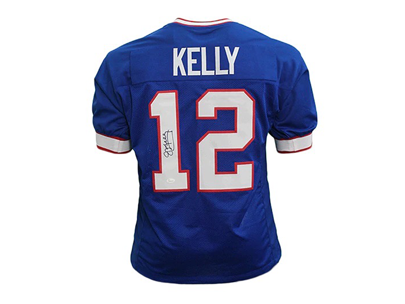 Jim Kelly Autographed Buffalo Football Jersey Blue (JSA)