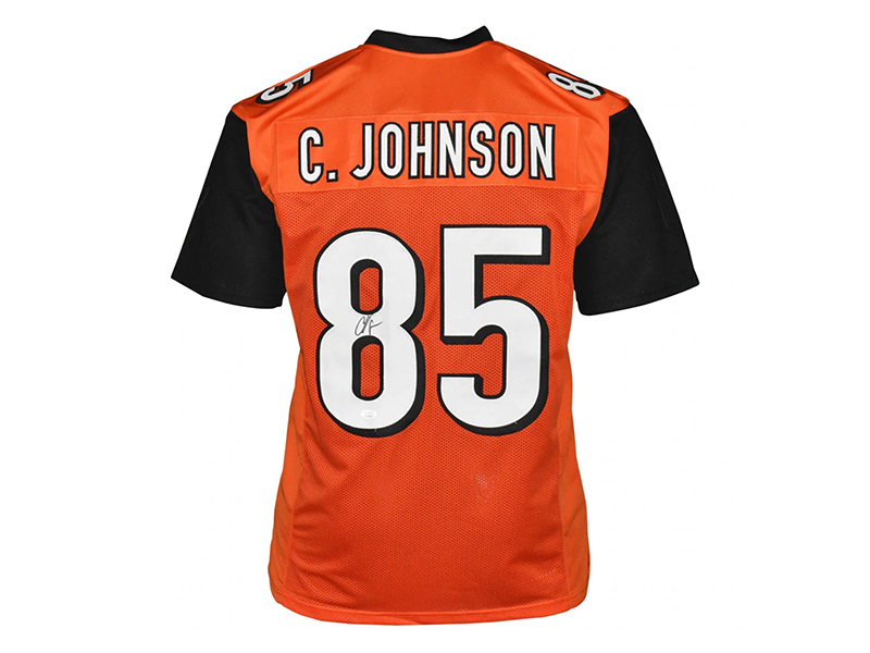 Chad Johnson Autographed Cincinnati Pro Orange Football Jersey (JSA)