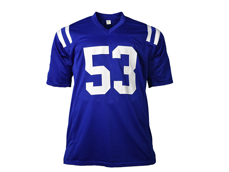Darius Leonard Autographed Indianapolis Blue Football Jersey (JSA)