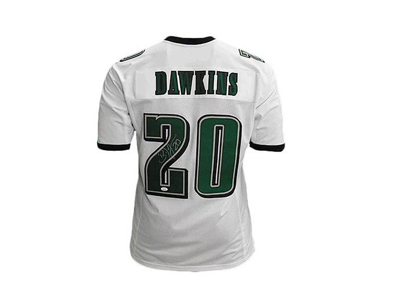 Brian Dawkins Autographed Philadelphia White Football Jersey (Beckett)