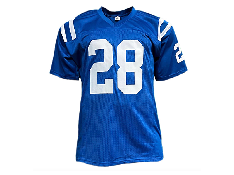 Jonathan Taylor Autographed Pro Style Blue Football Jersey (JSA)