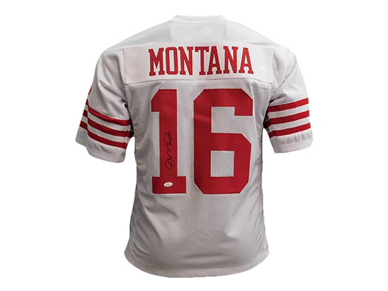 Joe Montana Autographed Pro Style Football Jersey White (JSA)