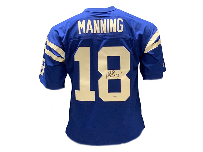 Peyton Manning Autographed 1998 Authentic Indianapolis Colts NFL legacy Throwbacks Football Jersey Fanatics