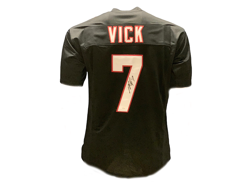 Michael Vick Autographed Atlanta Pro Style Black Football Jersey (JSA)