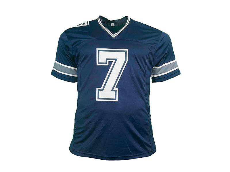 Trevon Diggs Autographed Dallas Blue  Football Jersey JSA