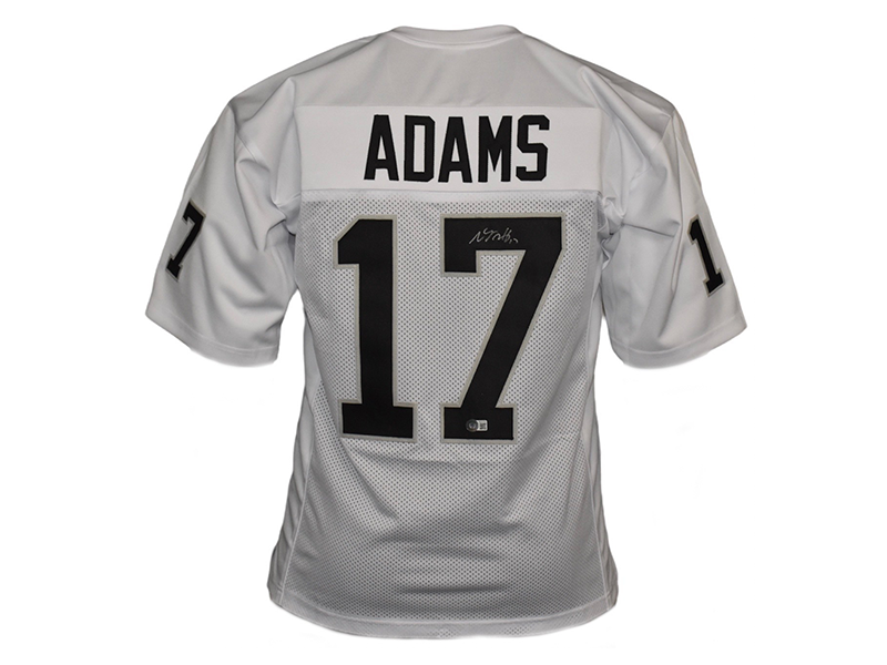 Davante Adams Autographed Oakland White Football Jersey (Beckett)
