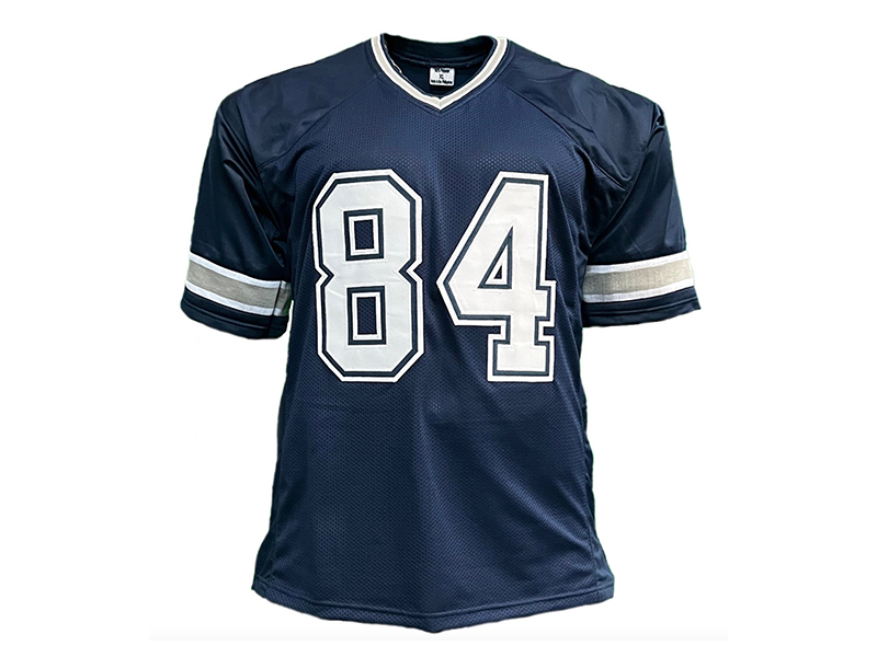 Jay Novacek Autographed Pro Style Blue Football Jersey (JSA)