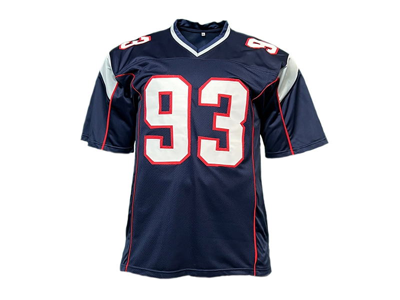 Richard Seymour Autographed New England Navy Blue Football Jersey ( Beckett )